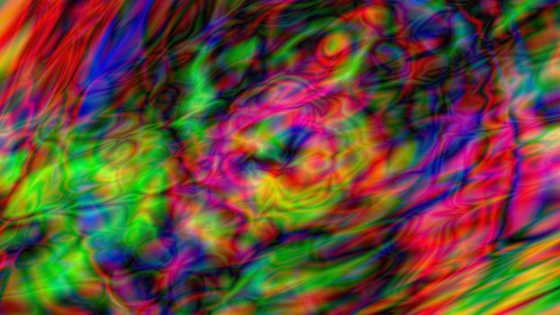 Colorful abstract painted background. Psychedelic art. 3d rendering