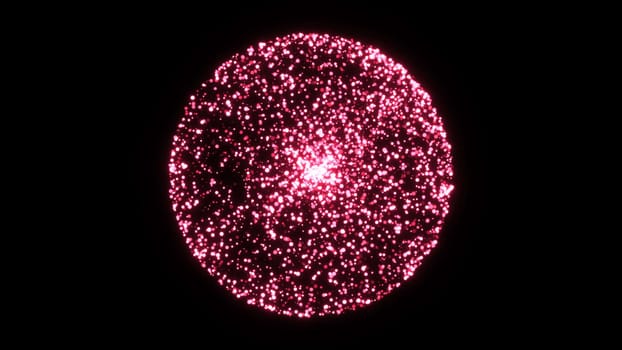 Abstract background with sphere particles. Digital 3d rendering backdrop. 3d rendering