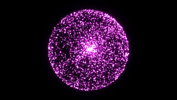 Abstract background with sphere particles. Digital 3d rendering backdrop. 3d rendering