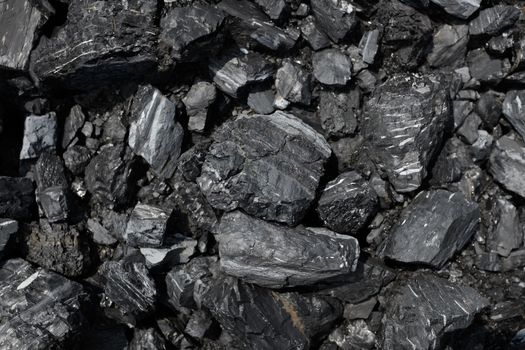 Close up of coal, the largest source of energy for the generation of electricity worldwide