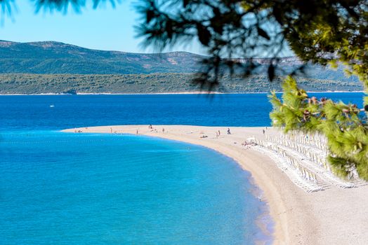 Zlatni rat beach, Bol, Island of Brac, Croatia, Dalmatia