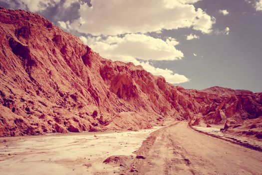 Valle de la muerte landscape in San Pedro de Atacama, Chile