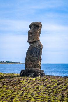 Moai statue, ahu akapu, easter island, Chile