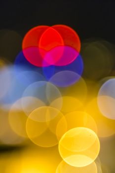 city lights; blurred bokeh; background; colorful