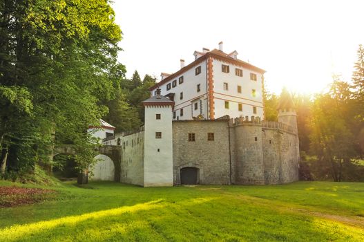 Sneznik Castle, a picturesque 13th-century castle located in Loska Dolina, Slovenia