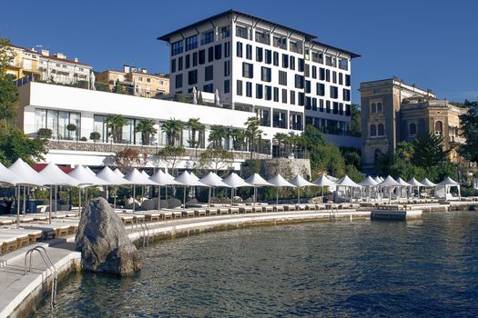 Waterfront with luxury beach and residences in Opatija, Croatia