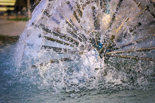 Close up photo of a water fountain, selective focus