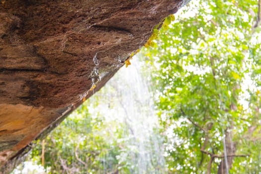 landscape waterfall on the rocks