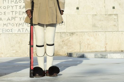 evzoni guard under greek parliament