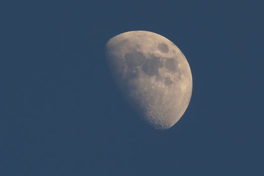 The Moon, shot with 1100 mm focal length in dusk