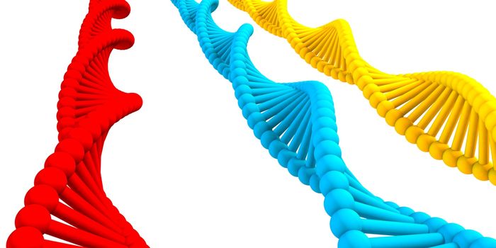 DNA Strand Helix Simple Abstract Background on White