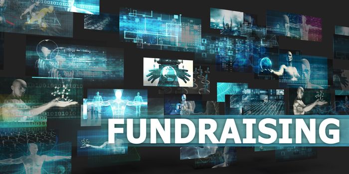 Fundraising Presentation Background with Technology Abstract Art
