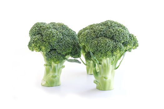 Fresh broccoli isolated on white background