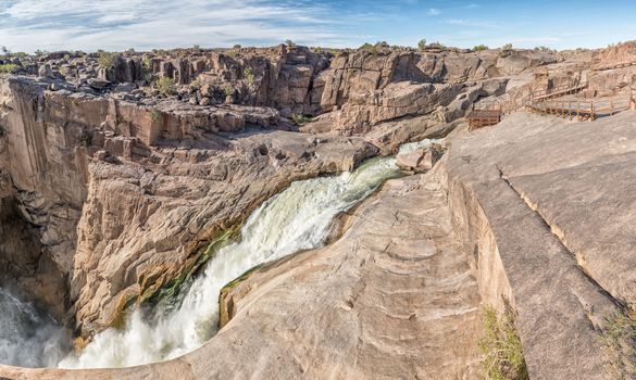 The main Augrabies waterfall in the Orange River near the town of Augrabies in the Northern Cape Province of South Africa