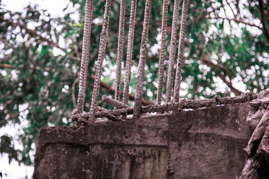 Cement piles and concrete piles Construction site