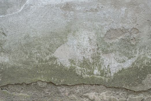 landscape style, fragment of a concrete wall that for a long time exposed to different climatic conditions