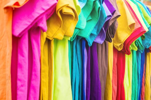 muticolor of T-SHIRT, pattern of rainbow