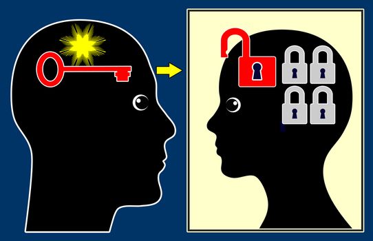 Concept sign of a psychiatric consultation with the psychiatrist and a female patient