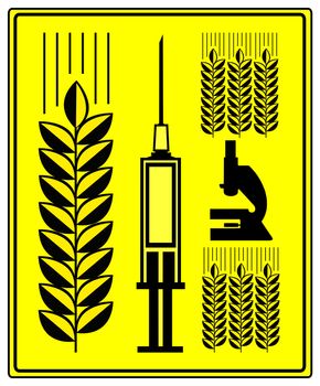 Concept sign for grain with genetic modification