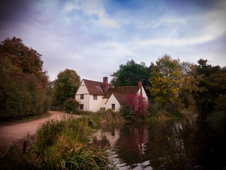 willy's lott's famous old white cottage house in flatford suffolk