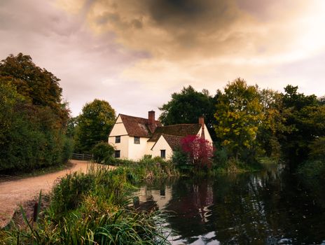 willy's lott's famous old white cottage house in flatford suffolk