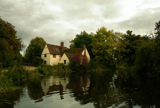 willy's lott's famous old white cottage house in flatford suffolk