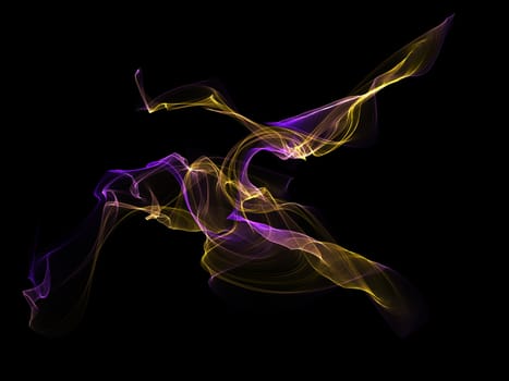 Dark abstract background with a glowing abstract waves, abstract background