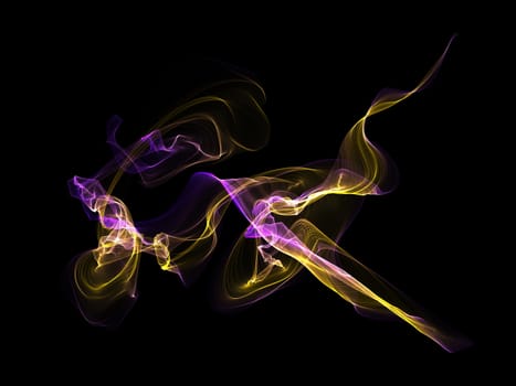 Dark abstract background with a glowing abstract waves, abstract background