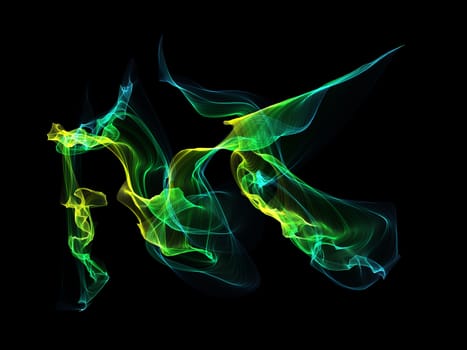 Dark abstract background with a glowing abstract waves, abstract background