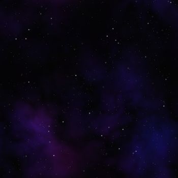 Illustration of a seamless sky by night with lots of stars