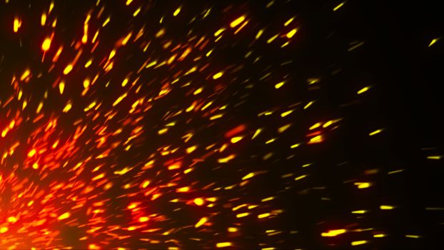 Abstract background with sparks. Digital 3d rendering backdrop