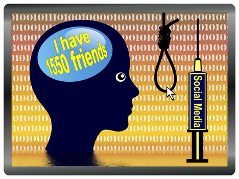 Social Network is turning a world of make believe with illusory friends which can lead to depressive disorder