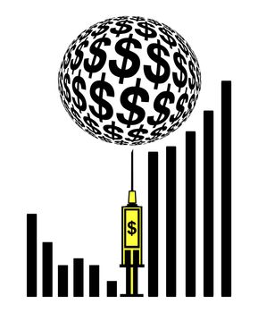 Pumping money into a company in order to spark growth and profit or rescue from bankruptcy