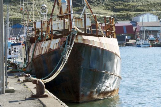 Fishing boat in the harbor of Hanstholm