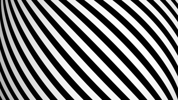 Animated background with white and black lines. 3d rendering