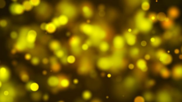 Abstract gold bokeh background. Digital illustration. 3d rendering