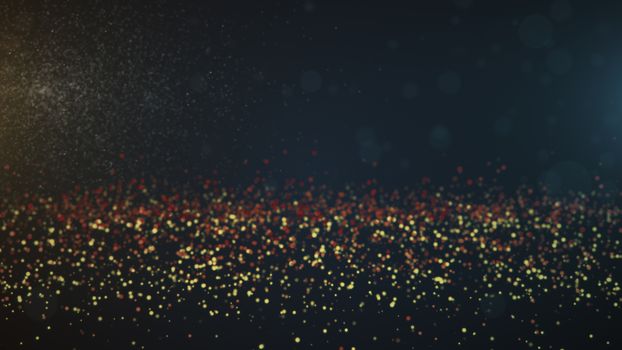 Vintage bokeh lights background. Abstract background. 3d rendering