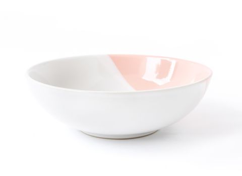 White ceramic bowl on white background