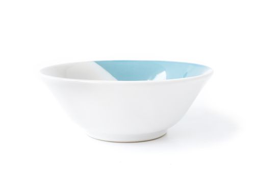 White ceramic bowl on white background