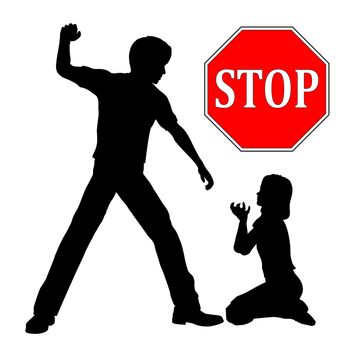 The father must stop domestic violence beating up his daughter