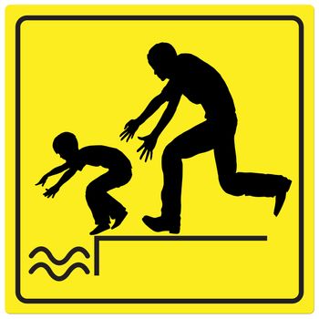 Watch your child by the water, it is dangerous to leave him or her unattended