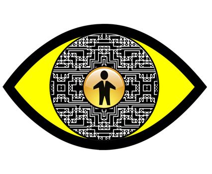 Sign and symbol for Full Body Scanner or overall security concept