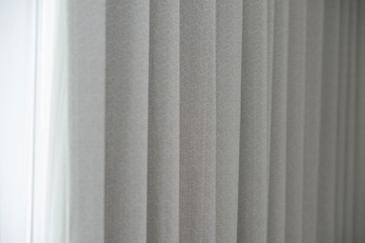 close up of white curtain background