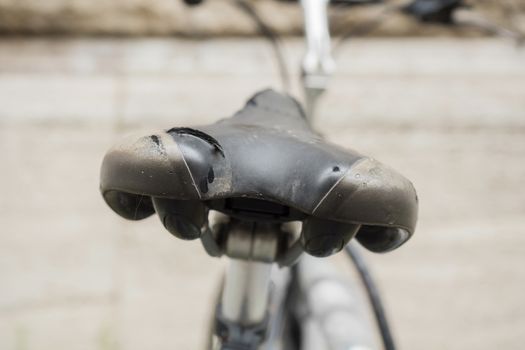 Bicycle saddle is broken from behind