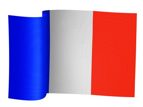 illustration of the French flag on a white background