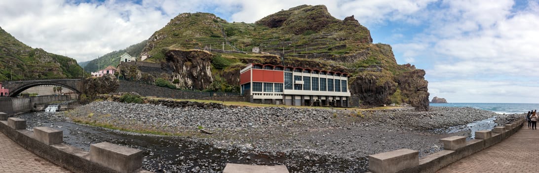 Coastal landscape in Ribeira da Janela, Madeira Island, Portugal.