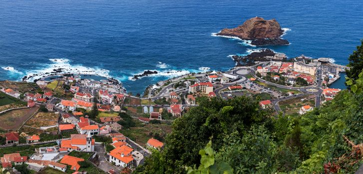 Porto Moniz volcanic coast, with natural pools, located in Madeira island, Portugal.