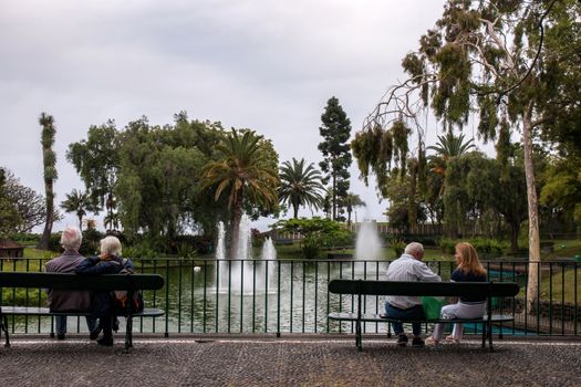 Urban park Santa Catarina, located in Funchal city, Madeira island, Portugal.