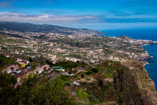 View of the famous Cabo Girao viewpoint in Madeira island, Portugal.