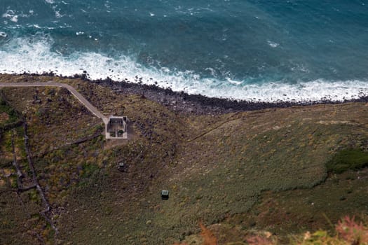 View of the famous Faja da Quebrada Nova viewpoint in Madeira island, Portugal.